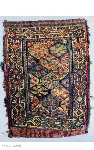 kurdish Bijar sumac spoon bag circa 1870 in very good condation>size 38x28cm                     