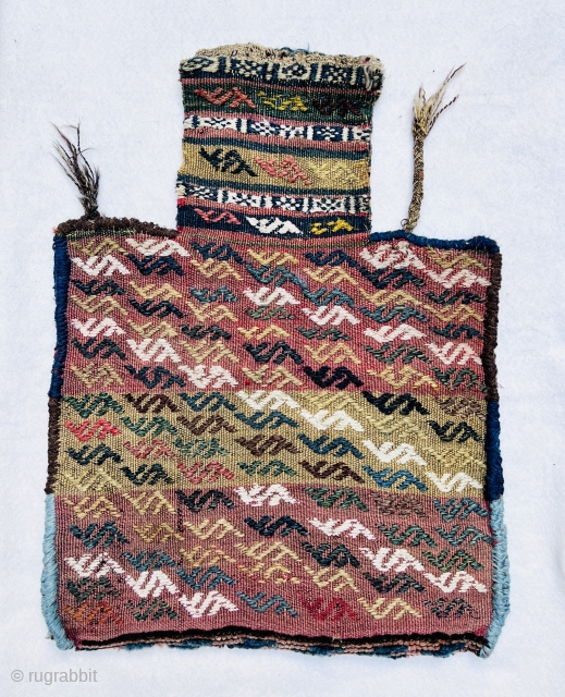 Beautiful Qashqai salt bag(Namakdan) circa 1880,size 60x48cm.                          