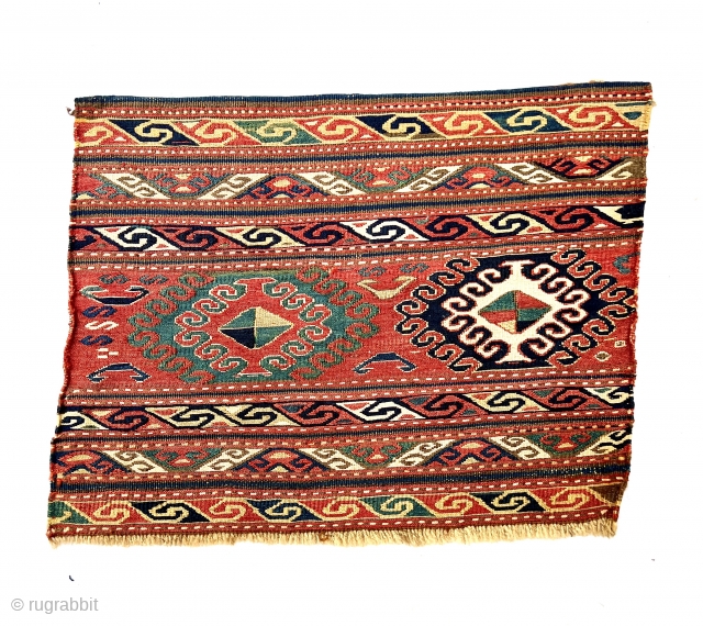 Very fine Shahsevan sumac mafrash panel circa 1880 all good natural colors and perfect condition size 55x40cm                