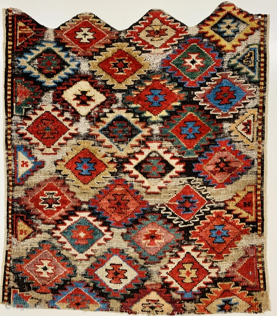 shahsevan Hashtroud Miyaneh fragment 1870 circa.size 81x80cm.                          