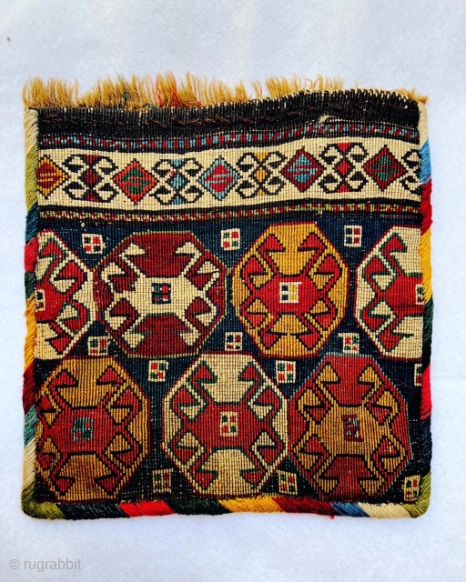 excellent shahsevan sumac bag circa 1870 in very good condition size 30x30cm.                     