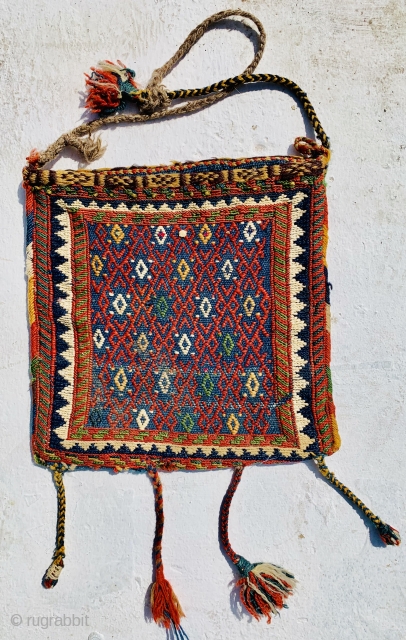 Qashqai bag 1880 circa with a small repair in the back,size31x30cm                      