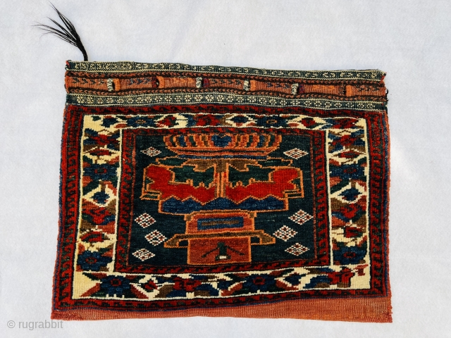 Afshar bag circa 1900 all good natural colors and very good condation size63x48cm                    