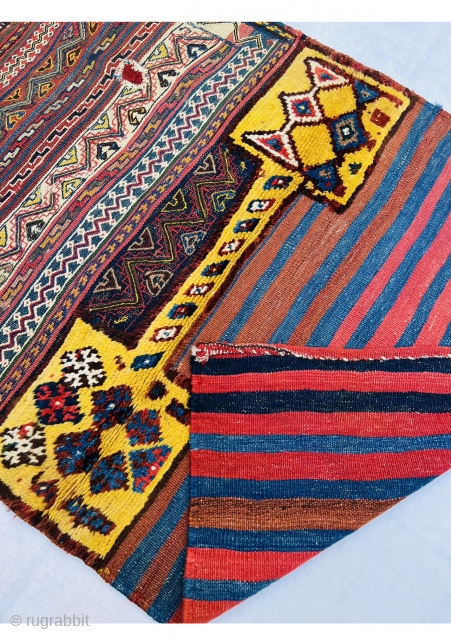Rare Luri-Bakhtiyari "Tasheh", Southwest Persia  circa 1890,wool on wool,good condition with small restorations, all good natural colors size 130x100cm             
