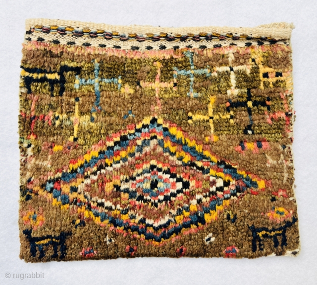 Beautiful Lori Bakhtiyari Gabbeh circa 1900 all good natural colors and perfect condition,size 30x26cm                   