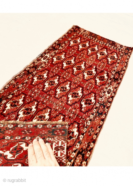 Turkmen tekke torba Late 19th c.(two side edges are cut),size125x45cm                       