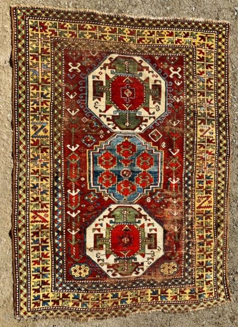 Kazak LoriPampak circa 1870  beautifully aged with worn out areas but no restoration 254x150Cm                  