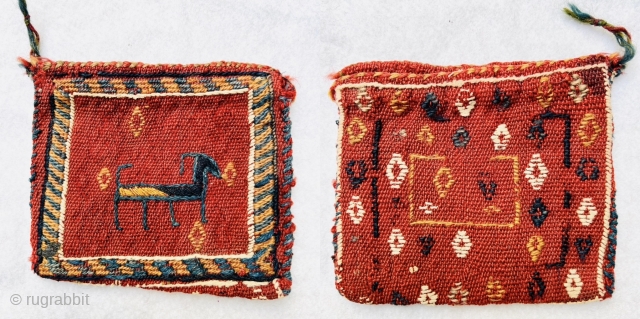 Beautiful Qashqai chanteh circa "1880,  all good natural dyes and perfect condition size14x15cm                   