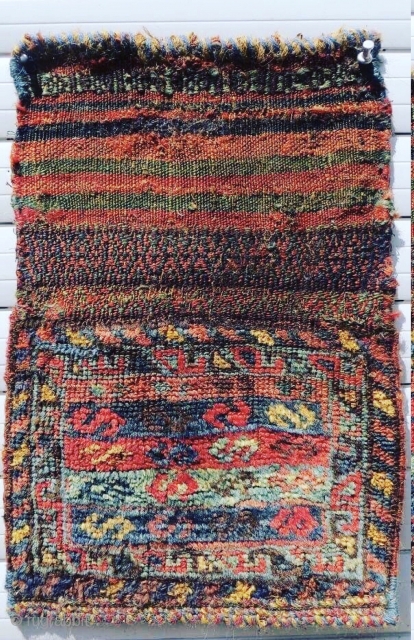 Qashqai Chanteh 1880circa all good colors,-size 25x44cm with Kilim                        