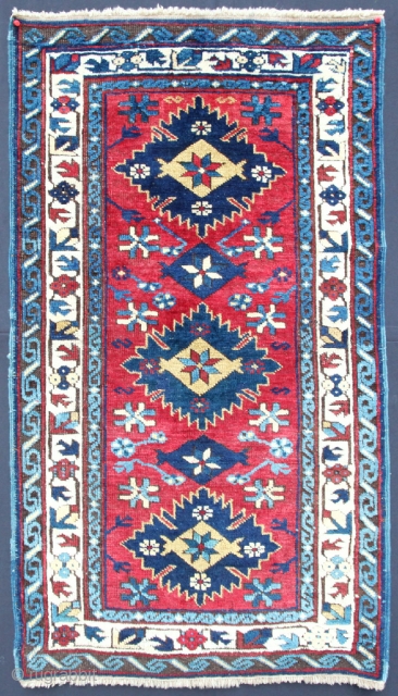 Early 20th C. Antique Zehur Child rug.
Feel free to ask for any question.                    