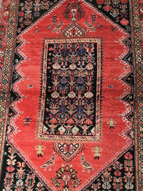 Antique Malayer rug,Size:198x120 cm                             
