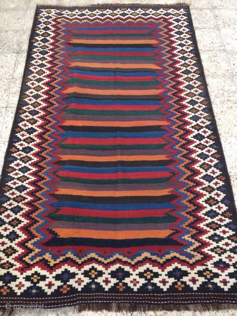 sw Persia double interlock kilim ,Lor i Bakhtiari ,in perfect condition,Size:255x150 cm                     