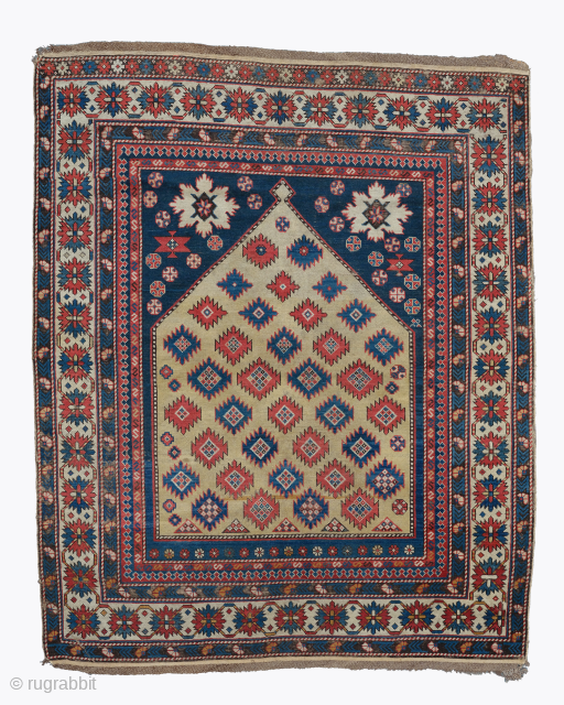 Caucasian Prayer Shirvan Rug Circa 1870 Size : 135 x 168 cm
https://galleryaydin.com/product/shirvan-prayer-rug-5/                     