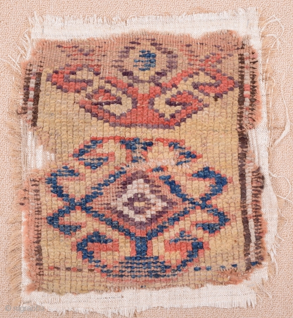 18th Century Central Anatolian Border Fragment size 32x36 cm                        