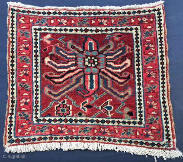 Persian Heriz Bag Face circa 1910 size 41x48 cm                        