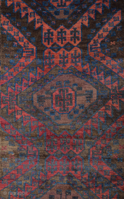 Late 19th Century Two Halves Timuri Baluch Main Carpet size 185x270 cm                     