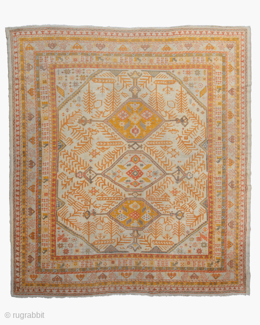 West Anatolian Ushak Carpet circa 1890 size 305x360 cm                        