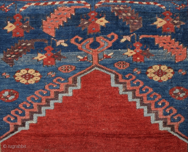 Late 18th Century Central Anatolian Ladik Prayer Rug size 112x180 cm                      