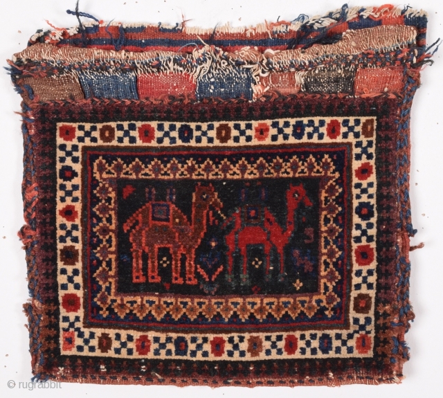 19th Century Persian Afsharor Baluch?  Bag size 30x34 cm                       