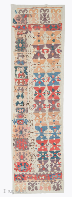 Central Anatolian Konya Kilim circa 1800 size 85x298 cm                        