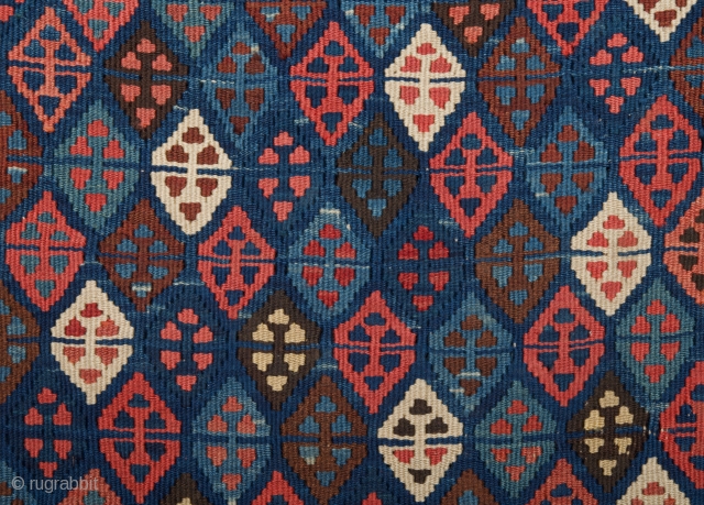 Shahsavan Kilim Heybe circa 1870 size 55x152 cm                         