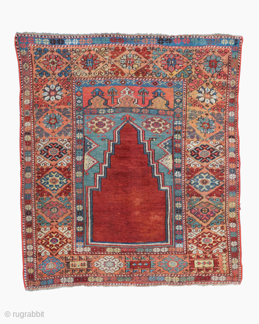 Middle of the 19th Century Central Anatolian Konya Prayer Rug

Size : 120×132 cm
Please send me directly mail
hakanaydin.98@gmail.com                