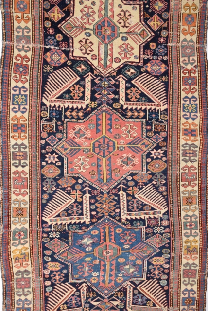 Mid 19th Century Akstafa Runner size 116x282 cm                         