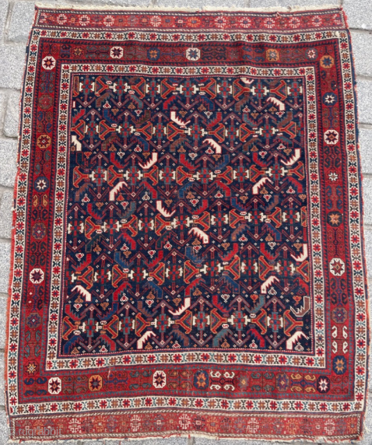 Persian Afshar Rug circa 1880 size 108x135 cm                         