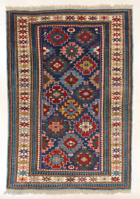 Kuba Shirvan Rug circa 1860 size 103x148 cm                         