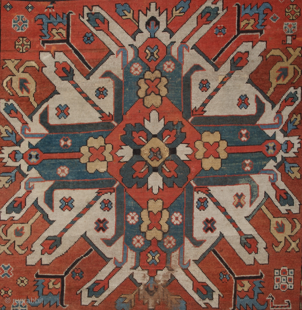 Eagle Kazak Rug circa 1870 size 140x248 cm                         