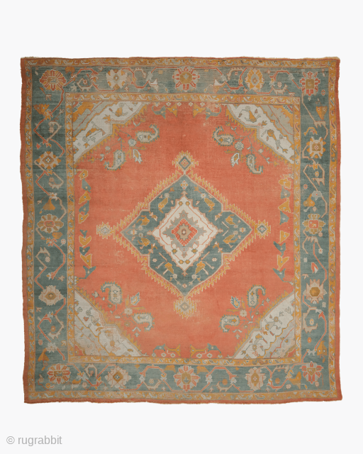 West Anatolian Ushak Carpet circa 1890 size 325x350 cm nearly perfect condition                     