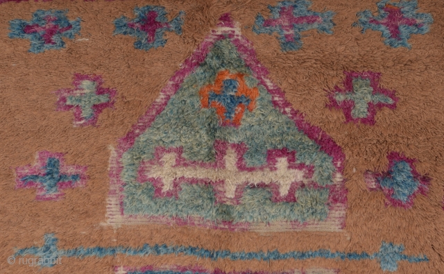 19th Century Central Anatolian Konya Tülü Fragment size 133x135 cm                       