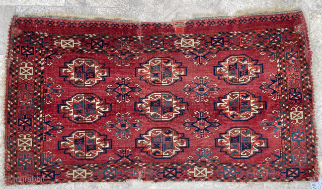Turkmen Ersari Cuval circa 1860 size 71x125 cm                         