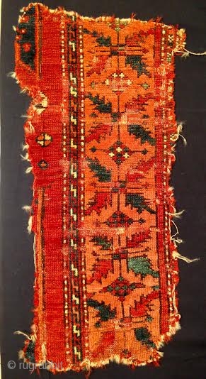17 th century Anatolian fragment size 34x73 cm