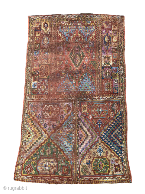 Late 19th century wonderful anrique and Morocco ,, this rug has wñ damages and some old repairs and worn areas, size:290x185 cm           