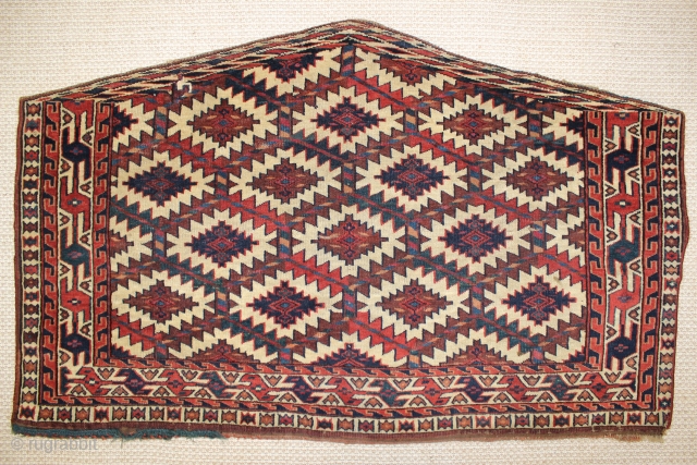 ca.1880 Turkman Yomut Asmalyk,,wonderful natural colours,size:74x120 cm  2.4x4 ft                       