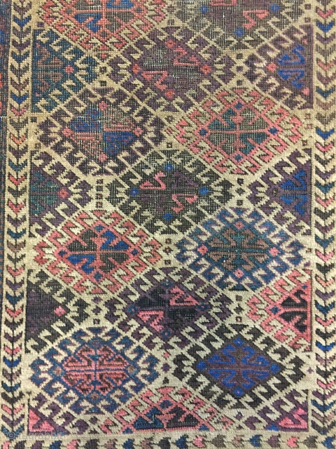 ca.1880 Baluch rug, turks knoted, size 120x75 cm                         