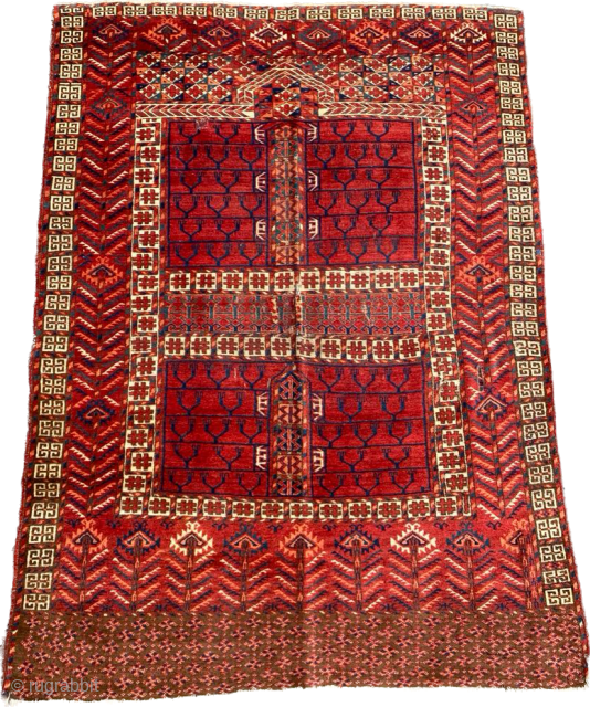 19th Century Tekke Engsi Rug Size: 117x165 cm                         