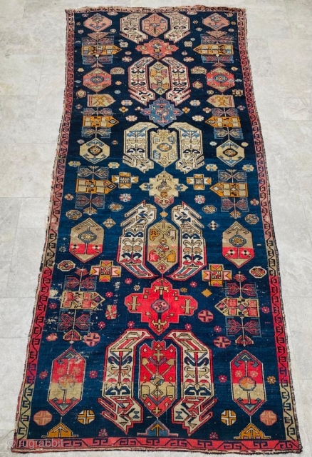 Caucasian Rug Circa 1890 Size: 138x308 cm                          