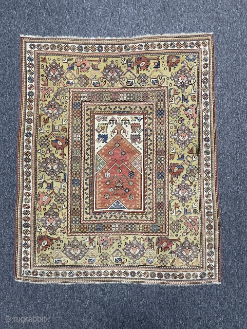 Antique Melas rug circa 1880, some old repaired places, fine weaving and nice colors. Size : 143 x 118 cm. Halilaalan@gmail.com            