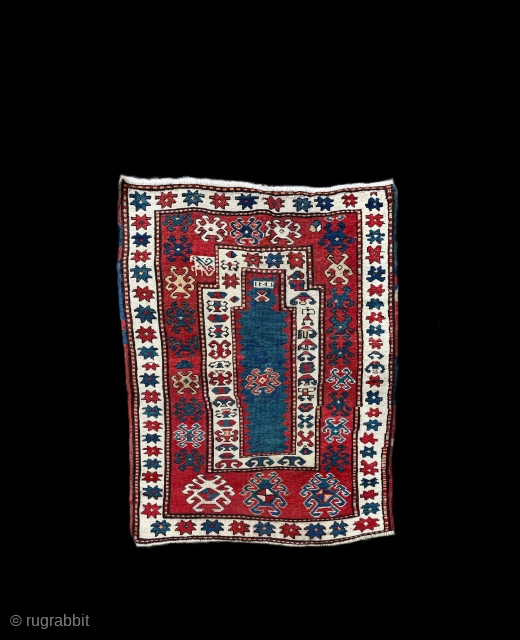 Fachrola prayer rug dated (1291?), it has some old repairs. 120 x 90 cm                   