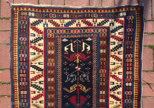 Full pile Kuba Shirvan have some abrage on ground circa 1870 size : 265 x 101 cm                