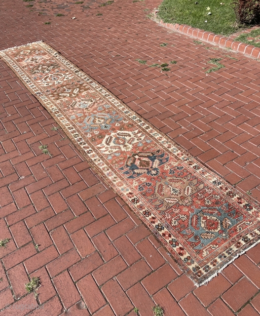 Antique Bakshaish runner circa 1870, size: 470 x 82 cm                       