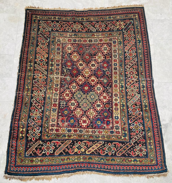 Caucasian Chi-Chi Rug Circa 1880 Size: 122x148 cm
Please contact directly. Halilaydinrugs@gmail.com                      