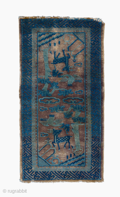 Mid-19th Century Mongolian Rug Size : 63x120 cm Please contact directly. Halilaydinrugs@gmail.com                     