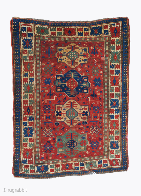 Mid-19th Century Kazak Rug Size : 158x228 cm Please contact directly. Halilaydinrugs@gmail.com                     