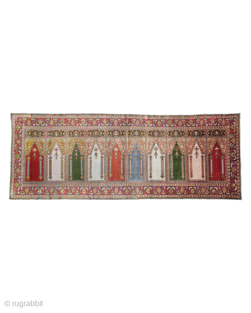 Late 19th Century Bursa Saph Rug
Size : 120 x 320 cm
Please send me directly mail.
halilaydinrugs@gmail.com                  