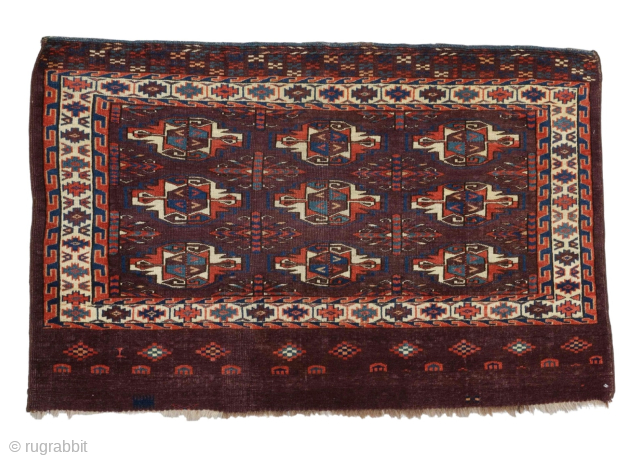 Middle of the 19th Century Yomud Chuval. in good condition. Please send me directly mail.
halilaydinrugs@gmail.com                  