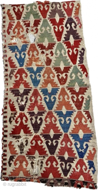 Anatolian Sivrihisar Kilim Circa 1800’s Size: 65x135 cm                         