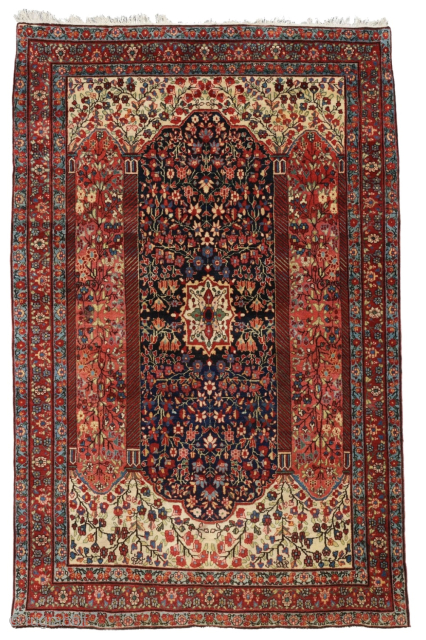 Late 19th Century Persian Sarouk Rug Size : 130 x 200 cm please send me directly mail: 
halilaydinrugs@gmail.com               